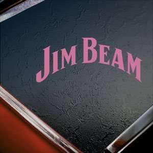  Jim Beam Pink Decal Vintage Car Truck Bumper Window Pink 