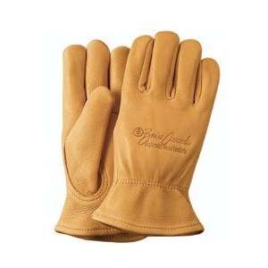  51    Premium gold grain deerskin gloves, keystone thumb 