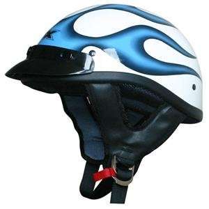  AFX FX 66 Helmet   Small/White/Ice Blue Flame Automotive