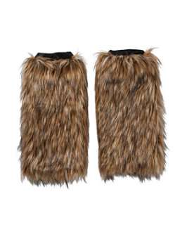 Brown (Brown) Flirt Faux Fur Leg Warmers  243369020  New Look