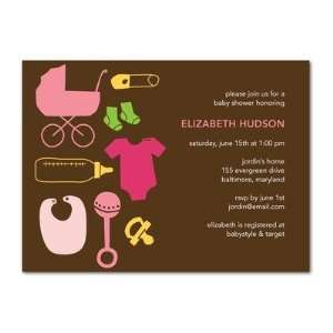    Baby Shower Invitations   Baby Gear Begonia By Dwell Baby