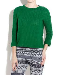 Jade (Green) Cable Knitted Jumper  241122632  New Look