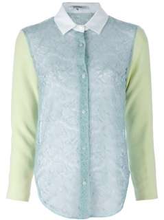 Carven Contrast Sleeve Lace Shirt   Cochinechine   farfetch 