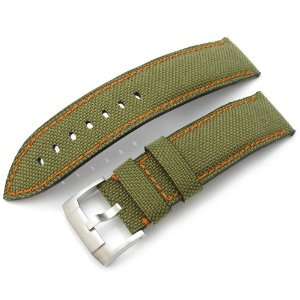  22mm 1000D Cordura Nylon Military Green Color Watch Strap 