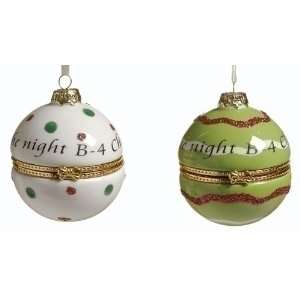   The Night Christmas Message Ornament Trinket Balls