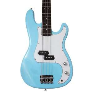  Crescent 46 Inch Teal Premium Electric Bass Guitar with 