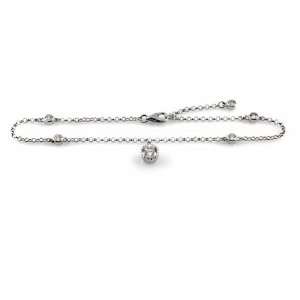  Minnies CZ Cubic Zirconia & Sterling Silver Anklet 