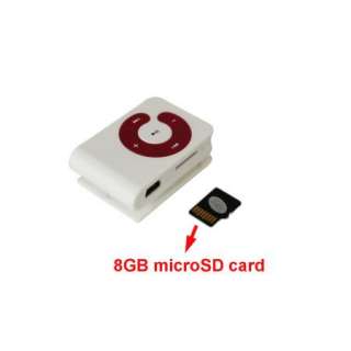 Portable Super Mini Clip  Player Cute Gift 8GB White  