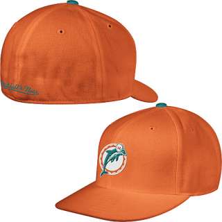 Miami Dolphins Hats Mitchell & Ness Miami Dolphins Thowback Alternate 