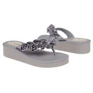 Womens Nina Hilaria Royal Silver Satin Shoes 