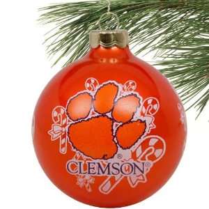  Clemson Tigers Orange Traditional Glass Ornament: Sports 