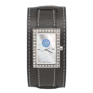  Chicago Cubs Ladies MLB Starlette Watch (Wide Leather Band 