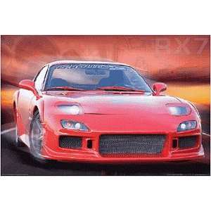   MAZDA RX7 MONTAGE POSTER CAR TURBO ENGINE NEW ST3145