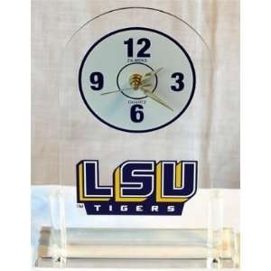  LSU Fighting Tigers Clear Desk Clock NCAA College Athletics Fan 