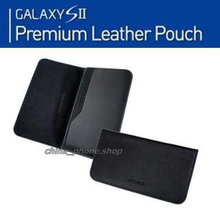   BLACK Leather Pouches case New in Box for Galaxy S II S2 i9100  