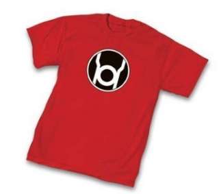  Officially Licensed DC Comics Red Lantern Symbol T Shirt 