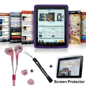 Apple iPad Purple Silicon Skin Case + Includes a 4 inch eBigValue (TM 
