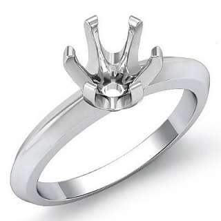 1g 6 Prong Ring Solitaire Semi Mount Platinum s5.5 Engagement Women 