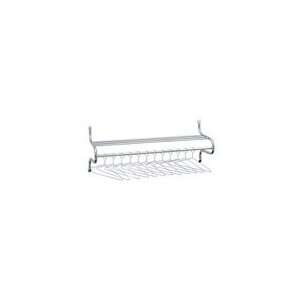 36W Shelf Rack with Hangers in Chrome by Safco:  Home 