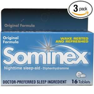  Sominex Original Tablets, 16 Count (Pack of 3) Health 