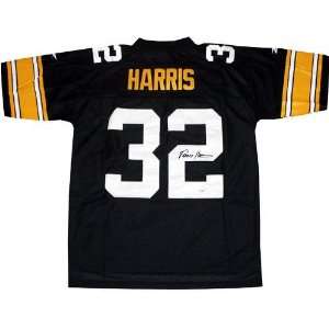 Franco Harris Pittsburgh Steelers Autographed Black Replithentic 