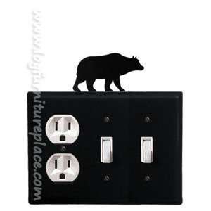  Wrought Iron Bear Triple Outlet/Switch/Switch Cover