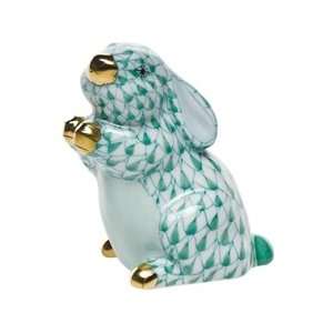  Herend Pudgy Bunny Green Fishnet