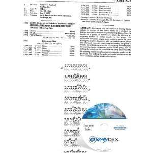  NEW Patent CD for MEANS FOR AND METHOD OF FORMING DESIGN 