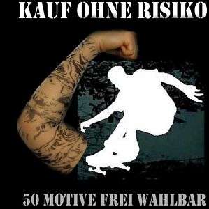 Skate Tattoo Skin Sleeve hip hop coll 50 Motive wahlbar  