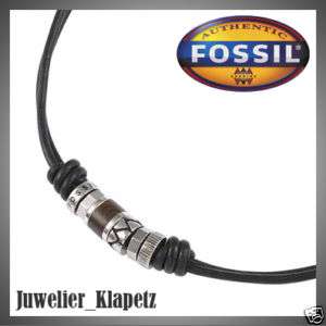 FOSSIL JF84068 HERREN LEDER STAHL/HOLZ KETTE 84068 NEU  