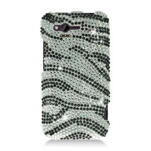  HTC Bliss / Rhyme Full Diamond Graphic Case   Silver Zebra 
