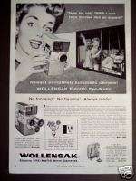 1959 Wollensak Eye Matic 8mm Movie Camera vintage ad  