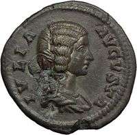 JULIA DOMNA & GETA Rare 200AD Silver RomanDenarius Coin  