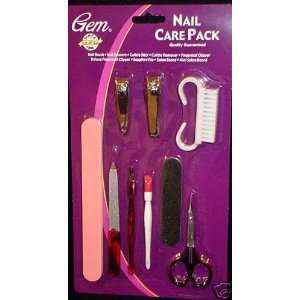  Gem Nail Care Manicure 9 Piece Kit Beauty