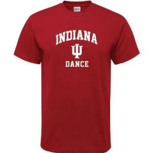  Indiana Hoosiers Cardinal Red Dance Arch T Shirt: Sports 