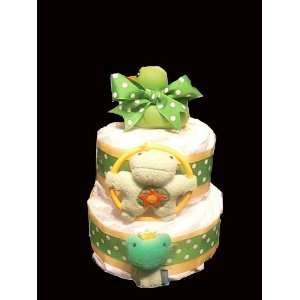  Frog Baby/babyshower Diaper Cake 2 Tiers w/Rich Frog Baby 