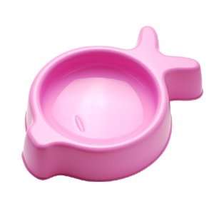 Petego United Pets Fish Shaped Cat Food and Water Bowl, Pink:  