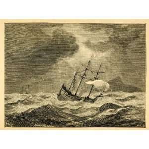  1878 Wood Engraving Pedro Cabral Ocean Cape Good Hope South Africa 