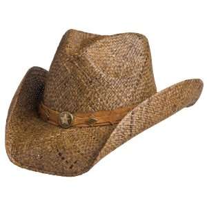  Classic Western Hand Braided Raffia Fashion Hat w/Cow 