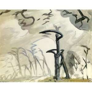   Made Oil Reproduction   Charles Burchfield   24 x 20 inches   Wind