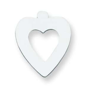 Sterling Silver Heart Stamping Disc