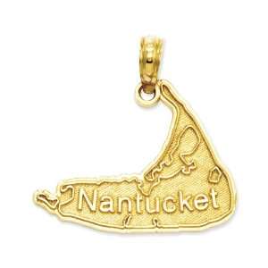  14k Nantucket Map Pendant Jewelry