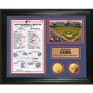  Chicago Cubs Line Up Card Collection Gold Coin Photo Mint 