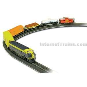   Rolling Rails Diesel Freight Train Set w/Power Loc Track: Toys & Games