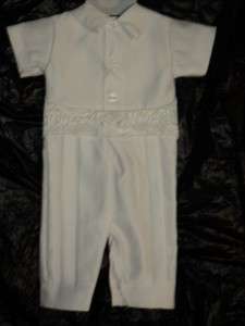 Baby Boy White Christening Baptism Suit/L /12 18 MONTHS  
