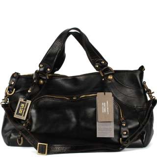 NWT Genuine washed leather VALEN Satchel handbag+strap  