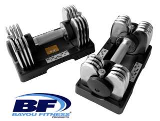 Bayou Fitness 2 Two 25 lb. Adjustable Dumbbells BF 0225 846291001100 