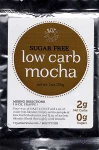 ROY AMERICAN LOW CARB SUGAR FREE MOCHA SINGLE SERVE  FROM FAMOUS MAKER 