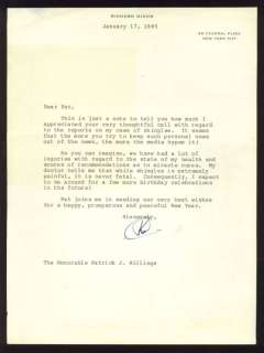 1985 Richard Nixon Signed Letter with personal content   Shingles 