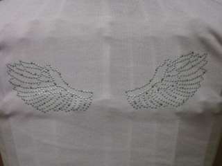 NEW~BEJEWELED SUSAN FIXEL~PINK ANGEL WINGS T SHIRT~S  